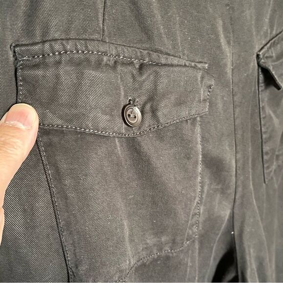 Young Fabulous & Broke Black Tencel Ankle Pants with Cuff Size Medium - Picture 9 of 11